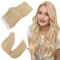 Easyouth Echthaar Tape Extensions Blond Extensions Echthaar Tape Remy Menschenhaar Honigblond Highlighted Mittelblond Echthaar Extensions Tapes für Natürlichen Look 40 cm 40g #P27/613 20pcs
