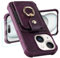 MONASAY Wallet Case Compatible for iPhone 15 Plus 5G 6.7 inch with Ring Stand,[Glass Screen Protector][RFID Blocking] Leather Wallet Phone Cover with Card Holder and Flip Snap Closure, Purple