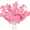 Sunm Boutique Rosa künstliche Kirschblütenzweige künstliche Kirschblütenstiele Kirschblüten Blumen Vase Arrangements für Hochzeit Home Party Küche Dekor 3 Stück