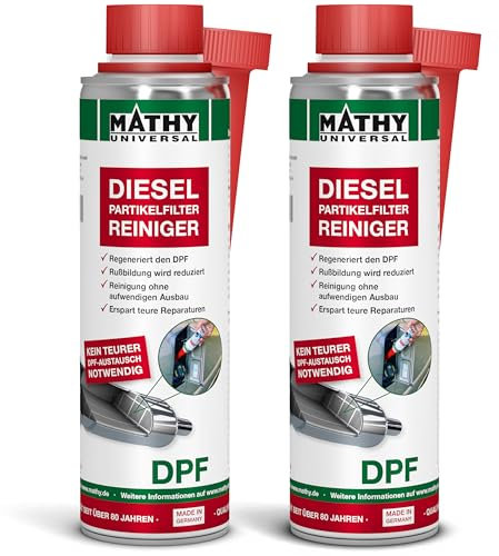 MATHY-DPF Partikelfilter Reiniger Diesel (2 x 300 ml) - hochwirksamer DPF Reiniger - Diesel Systemreiniger für Dieselmotoren - Diesel Additiv