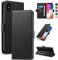Yunubeyii Wallet Flip Case for iPhone X/XS - [RFID Blocking] Luxury PU Leather Card Holder Magnetic Phone Cover with Kickstand,Shockproof Protective Case,Black