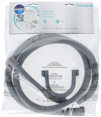 LUTH Premium Profi Parts Ablaufschlauch kompatibel mit Bauknecht 484000001134 2m Gerade/Gerade für Waschmaschine Geschirrspüler