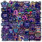 100 Pcs Cool Graffiti Neon Sticker Pack, Cool Neon Stickers, Waterproof Sticker for Laptop Phone Scooter Scrapbook Journal Planner Skate Guitar