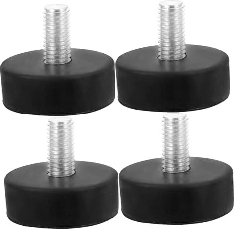 KONTONTY Piedini Regolabili in Gomma Antivibrazione Per Mobili e Tavoli, Livellatori Da Tavolo Antiscivolo Vite M10 20mm, Cuscinetti Ammortizzanti Per Armadi e Macchinari, Set Da 4 Pezzi