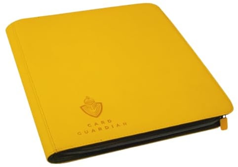 Card Guardian 12 Pocket Card Binder with Zipper, Yellow