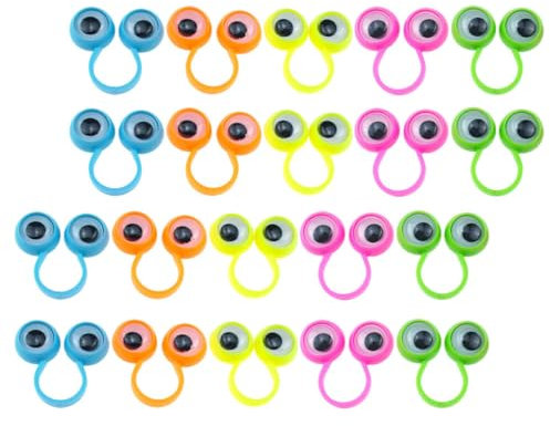 ibasenice 5 Sätze Kinderspielzeug Interaktives Party Fun Toy Finger Ringe Bildungsspielzeug Partybevorzugungsspielzeug Plastik 30 Stück * 5