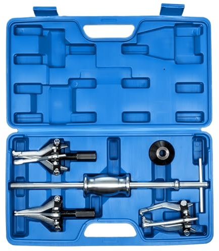 ISINEVER 5-teilig Außen und Innen Abzieher Satz mit Gleithammer Spezial Lagerabzieher Set Simmerringe Lager Buchsen Hülsen Nabe | 3-armig | Lager Abzieher