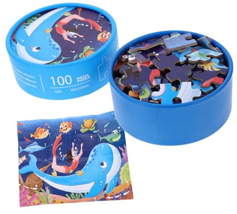 Abaodam 1 Satz Rätsel für Kleinkinder aufbwahrungs-Box aufbewahrungskorb laubsäge Kindergeburtstagsgeschenk verstauungsboxen Vorschulspielzeug Vorschullernspielzeug Puzzle Papier