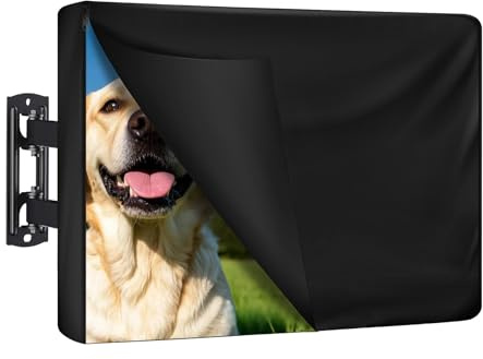 REDRICH 600D Heavy Duty Outdoor TV Cover for 52-54 inch TV, Upgraded Waterproof and Dustproof TV Screen Protectors with Zipper for Outside