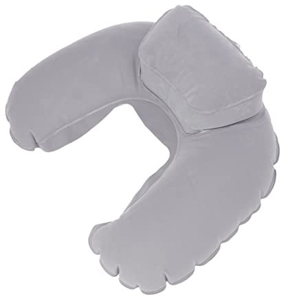 PERSELOSO Halsstützkissen bodentrampolin Outdoor Reisekissen Grau Outdoor Sport U-förmiges Kissen U-förmiger aufblasbarer Kissen Reise schlafkissen Kissen aufblasen Flugzeug-Reisekissen Grey