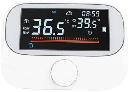 Thermostat Intelligent programmable LCD, Thermostat Intelligent sans Fil d'économie d'énergie pour Le Chauffage Domestique avec Une Seule à Une Zone Contrôle USB Programmation
