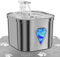 Edelstahl katzenbrunnen trinkbrunnen mit LED-Licht,2.5L,Ultra-Leise,wasserspender Fountain USB-Stromversorgung wasserbrunnen und Aktivkohle, 5-stufige Filtration (Grey, Black)