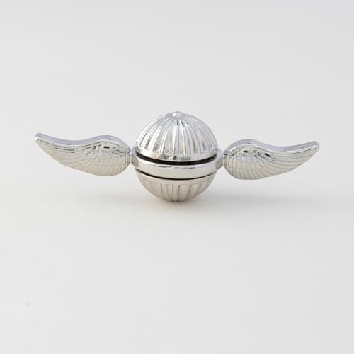 SYFUNLV Handkreisel Fidget Spinner,Engelsflügel Zappeln Finger Legierung Spinner,Anti Stress Metall Sensory Fidget Toy,Hand Spielzeug Special Hochleistungs Kugellager,für Kinder Erwachsene (Silber)