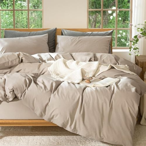 Sedefen Bettwäsche 155x220 cm Baumwolle Khaki,Oeko-TEX zertifizierte