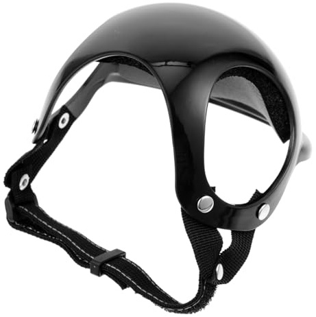 FUTUREORYY Casque De Sécurité Pour Animaux De Compagnie Robuste Noir Taille M, Chapeau Protecteur Résistant Pour Chien, Couverture Tête Pour Fête Et Usage Extérieur, Adapté Aux Petits Chiens Et Chiots