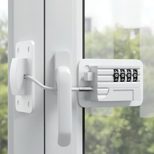 2 Stück Kühlschrank Schloss mit Code ohne Bohren, Kindersicherung Schranksicherung Schrankschloss mit Klebestreifen und Schrauben für Kühlschrank Schrank Schublade Fenster