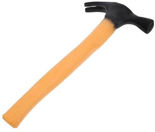 LALADEFIEE Martello Giocattolo in Gomma Morbida per Adulti, Finto Martello Scherzoso per Feste Halloween, Cosplay e Scherzi Divertenti, Accessorio Ingannevole per Regali e Decorazioni