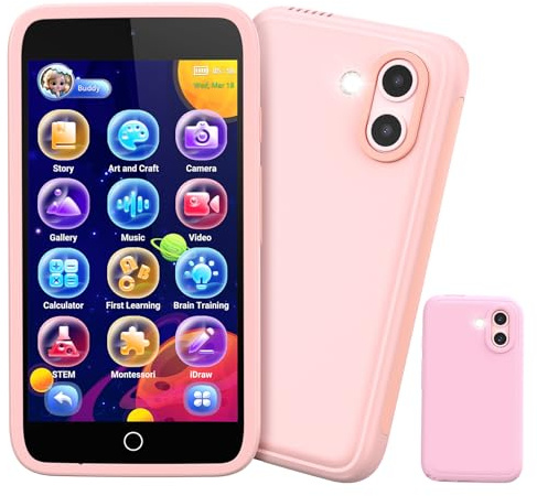 orantronx Kinder Handy Smartphone Spielzeug, 3.97 Kinderkamera Handy für Mädchen Jungen Geschenke ab 3 4 5 6 7 8-12 Jahre, Kinderhandy mit 200+ Lernspiele, Dualkamera, Kindersicherungs, MP3 Player