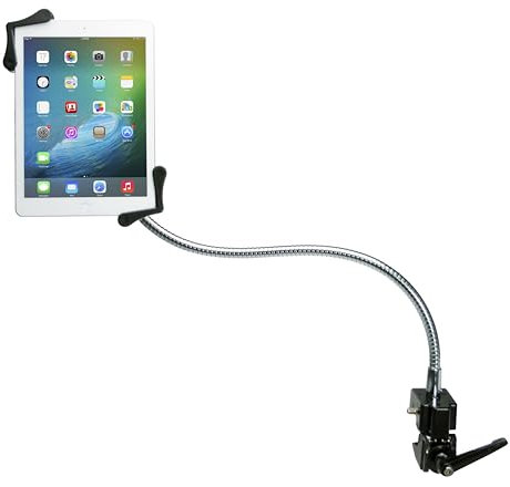 Tablet Clamp Stand – CTA Heavy-Duty Gooseneck Clamp Stand for iPad 10th Gen 10.9-inch - iPad 7th/8th/ 9th Gen 10.2-inch - Surface Pro 4 - Surface Go 3 and Other 7-13-inch Tablets - Black (PAD-HGT)