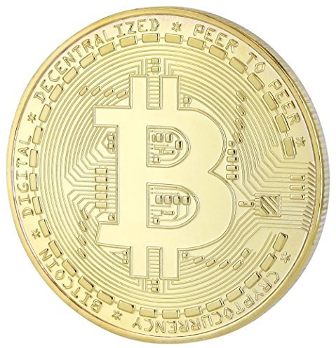 Bitcoin (BTC) Physische Münze in Gold - Limited Miner Edition inkl. Schutzkapsel - Original von Cryptos und Must-Have für Freunde von digitalen Währungen