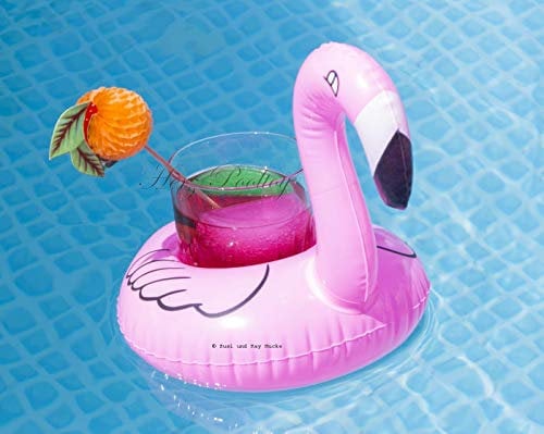 Aufblasbare Flamingo Getränkehalter 5 STK Paket / Cup Holder / Inflatable