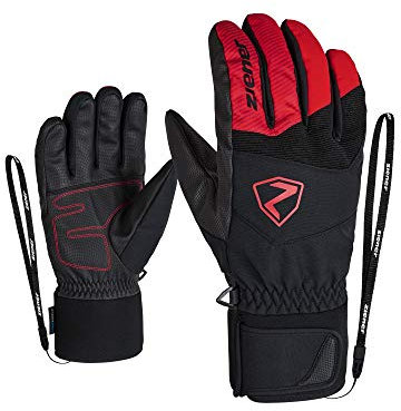 Ziener Erwachsene Ski-Handschuhe/Wintersport, Wasserdicht, Atmungsaktiv, Alpine Wool GINX AS, red, 9,5, 801066