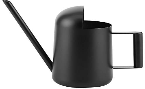 Gießkanne aus Edelstahl, 300 ml, Schwarz, 18x10x8 cm