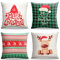 Weihnachten Dekokissen, Kissenbezug Weihnachten 45x45cm, 4 Stück Weihnachts Kissenbezüge, Weihnachten Kissen mit Verstecktem Reißverschluss, Kissenbezug Weihnachtsmotiv für Deco Sofa Couch Bett Auto