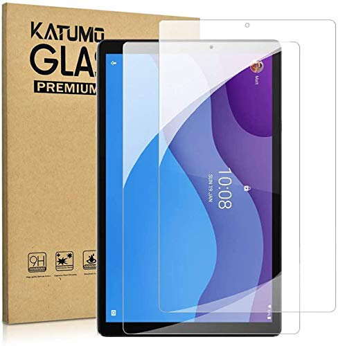 KATUMO [2 Pack Screen Protector compatible with Lenovo Tab M10 10.1 HD 2nd Gen TB-X306F/X306X HD Clear Scratch Resistant Tempered Glass Film Identify Tablet Model (TB-X306X/ X306F)