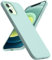 ACRONIX Cover Silicone per iPhone 12 (6.1), Silicone Liquido Premium, Custodia Protettiva Antiurto a 3 Strati, Case Ultra-Sottile con Fodera in Microfibra per iPhone 12 Pro- Menta Verde