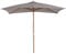 Outsunny 2 x 3m Wooden Garden Parasol Umbrella Outdoor Sun Shade Canopy, Table Market Umbrella with Vent, 38 mm Pole, Rope Pulley Mechanism, Light Grey