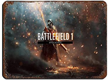 Battlefield 1 Game 5 Blechschild Vintage Metall Pub Club Cafe Bar Home Wandkunst Dekoration Poster Retro 30 x 40 cm