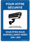 AUA SIGNALETIQUE - Panneau De Signalisation en PVC Rigide et Compact 1.5 mm. (121 x 170 mm, Vous Êtes sous Surveillance Vidéo)