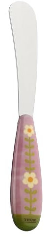THUN, Spalmaburro in Acciaio Inox Decorato con Motivi Floreali, Linea Florianne, Idea Regalo, 16x2x1 cm