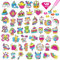 CAYUDEN Diamond Painting Aufkleber, 48pcs 5D Diamant Painting Bilder Kinder DIY Diamond Painting Kinder Mädchen Diamant Malerei Aufkleber Kit für Mitgebsel Kindergeburtstag Gastgeschenk