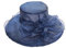 Disimlarl Chapeau rose pour femme beige et blanc Derby large bord pour mariage église Chapeau de fête en organza Chapeau à fleurs