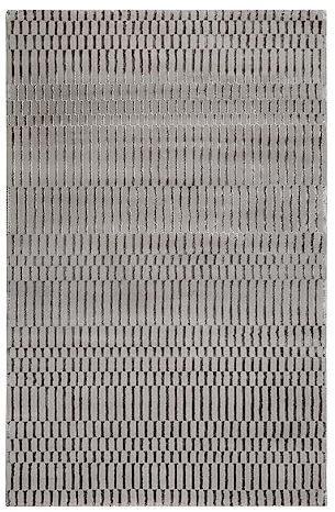 Wecon Home Esprit Kurzflor Teppich mit schlichtem geometrischem Design für Wohnzimmer, Schlafzimmer oder Arbeitszimmer – Linn (120 x 170 cm, grau)