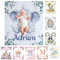 SearchI Personalisierte Babydecke mit Namen 70x100cm,Weich Warme Baby-Überwurfdecke für Junge Mädchen,Kinderdecke Namensdecke Personalisiert Geburtstaggeschenk(Elefantenblau)
