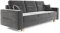 ALTDECOR Wohnzimmer Couch mit Schlaffunktion mit DL-Automatik, Polstercouch rückenecht gepolstert, ideal als Gästebett - BERGI - 234x95x90 cm Grau