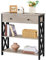 Yaheetech Console Table, Hallway Table with Drawer & Storage Shelves, 3-Tier Sofa Side Table with Metal Frame for Living Room, Bedroom, Entryway, X-Shaped Design, 80x29.5x81cm, Grey