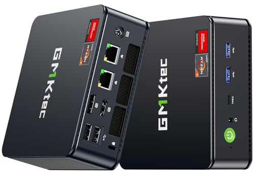 GMKtec M5 Ultra Mini Gaming PC, AMD Ryzen 7 7730U 16GB DDR4 512GB SSD | Computer (aggiornato 7430U) Dual NIC LAN 2.5GbE, triplo display 8K, WiFi 6E, BT5.2, USB3.2, USB-C, DP, HDMI 2.0