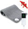 Heating Pad, Electric Heating Pad 24X12 for Back Neck Shoulder Belly Heating Technology, Ultra-Soft Moist & Dry Therapy Heat Pad with 9 Temperature Settings 4 Timer, Automatic Switch-Off, Grey