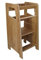 Skyline Steh und Lernturm Baby ab 1 Jahr Montessori Learning Tower Höhenverstellbar Tritthocker Kinder Indoor Möbel Kinderzimmer Trittschemel Kitchen Helper Hochstuhl Faltbarer Braun Holzimitat