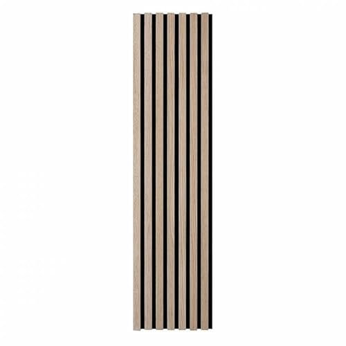 DECOON Panneau tasseaux Bois - chêne Clair Fond Noir - 120 x 30 x 1,9 cm