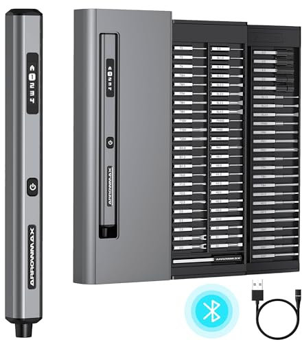 Tournevis électrique ArrowMax - rechargeable avec un microprocesseur 32 bits et affichage HD OLED pour les tâches de haute précision, jusqu'à 3,47 en lb / 4,0kgf.cm, pour les réparations (SES MAX)