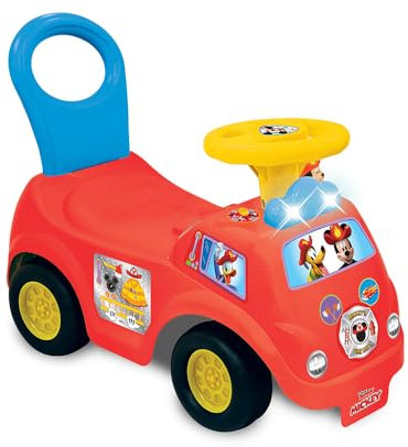 Sport1 Mickey Ride-on Kinderfahrzeug Spielzeugauto Micky Micky Maus Auto Aufsitzauto 1 Jahr-3 Jahre Erste Schritte mit Lenkrad für Kinder und Lichter. Kippsicheres, erstes Auto.