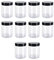 perfk Pot Vide pour Animaux de Compagnie avec Couvercle, Rond, Polyvalent, réutilisable, empilable, Transparent, pour Noix, pâtes, hydratants, 10 pièces 500 ML