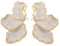Goiern Große Blume Ohrringe Gold - Metall Floral Ohrstecker, Blütenblatt Übertrieben Aussage Schmuck Für Frauen Und Mädchen(C)