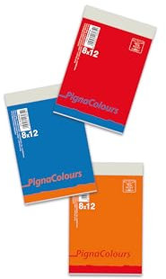 Pigna, Blocco Appunti a Quadretti, Formato 8x12, 60 fogli, Ideale per Studenti e Professionisti, Confezione da 20