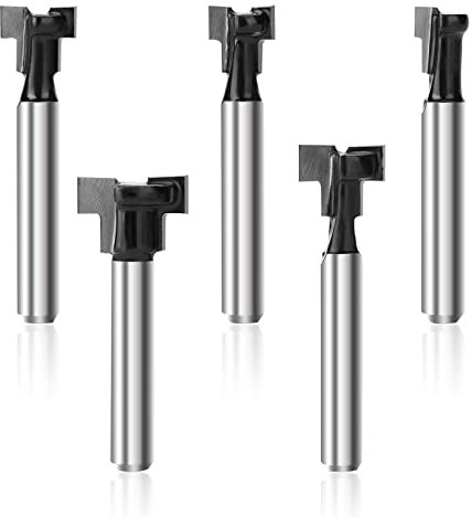 Yueqing Zhongji T track router bit Keyhole router bit 1/4 shank-6.35MM Shank- 5/16&3/8 & 1/2 &5/8 &7/16 Inch Blade Diameter T track bolts 1/4 Inch Shank Keyhole bit t-slot bolts Keyhole Router Bit Set
